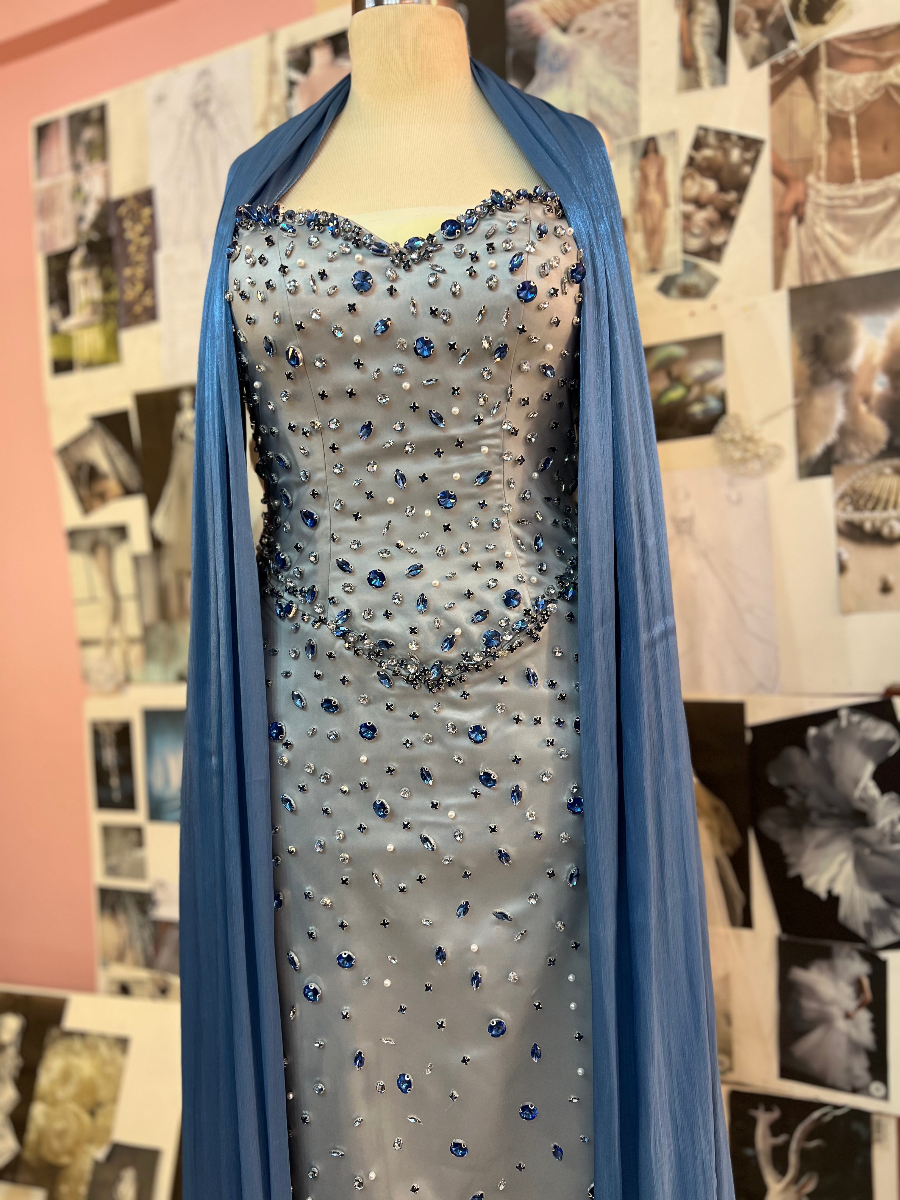 Custom Made Sapphire Night Dress