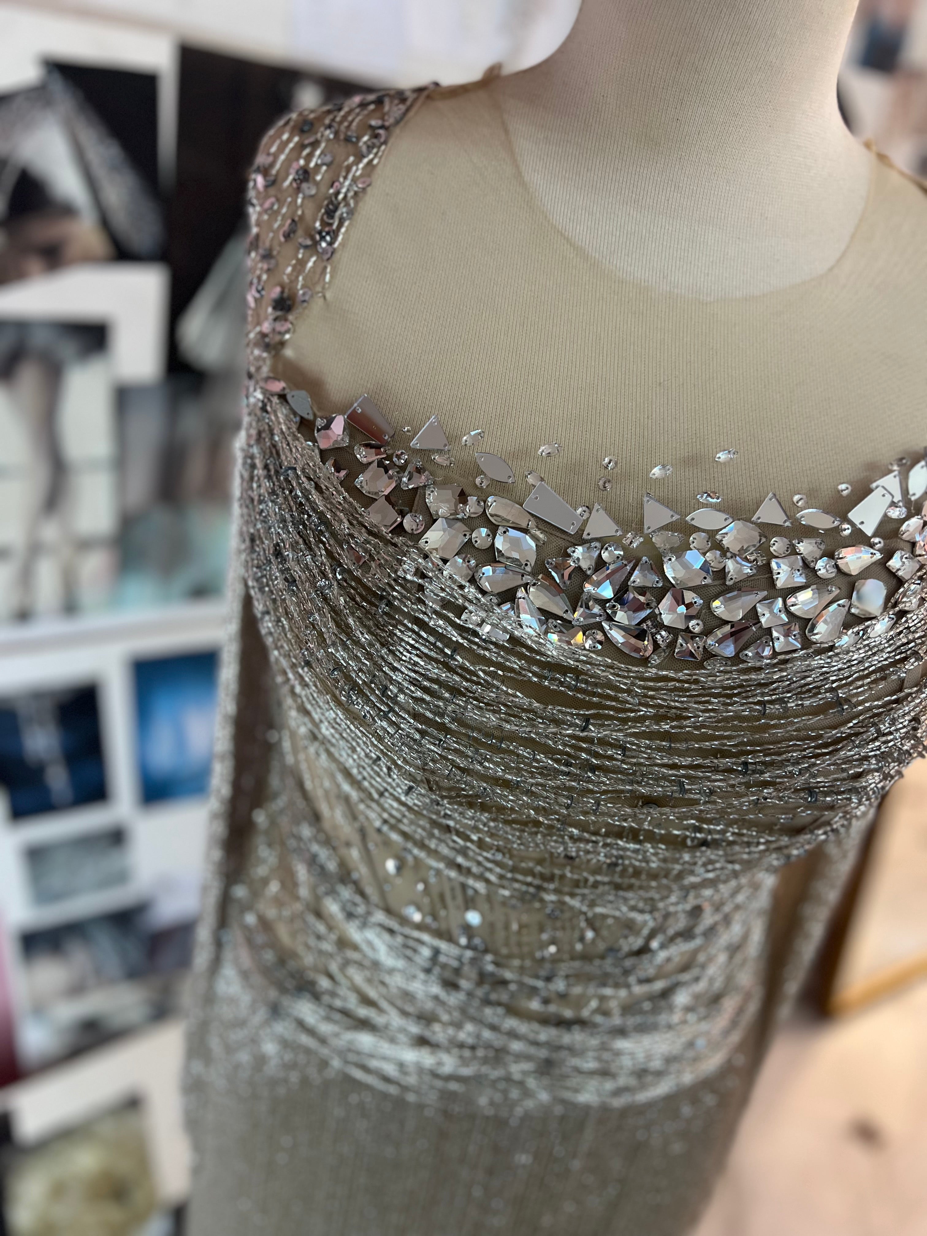 Custom Made Silver Dress