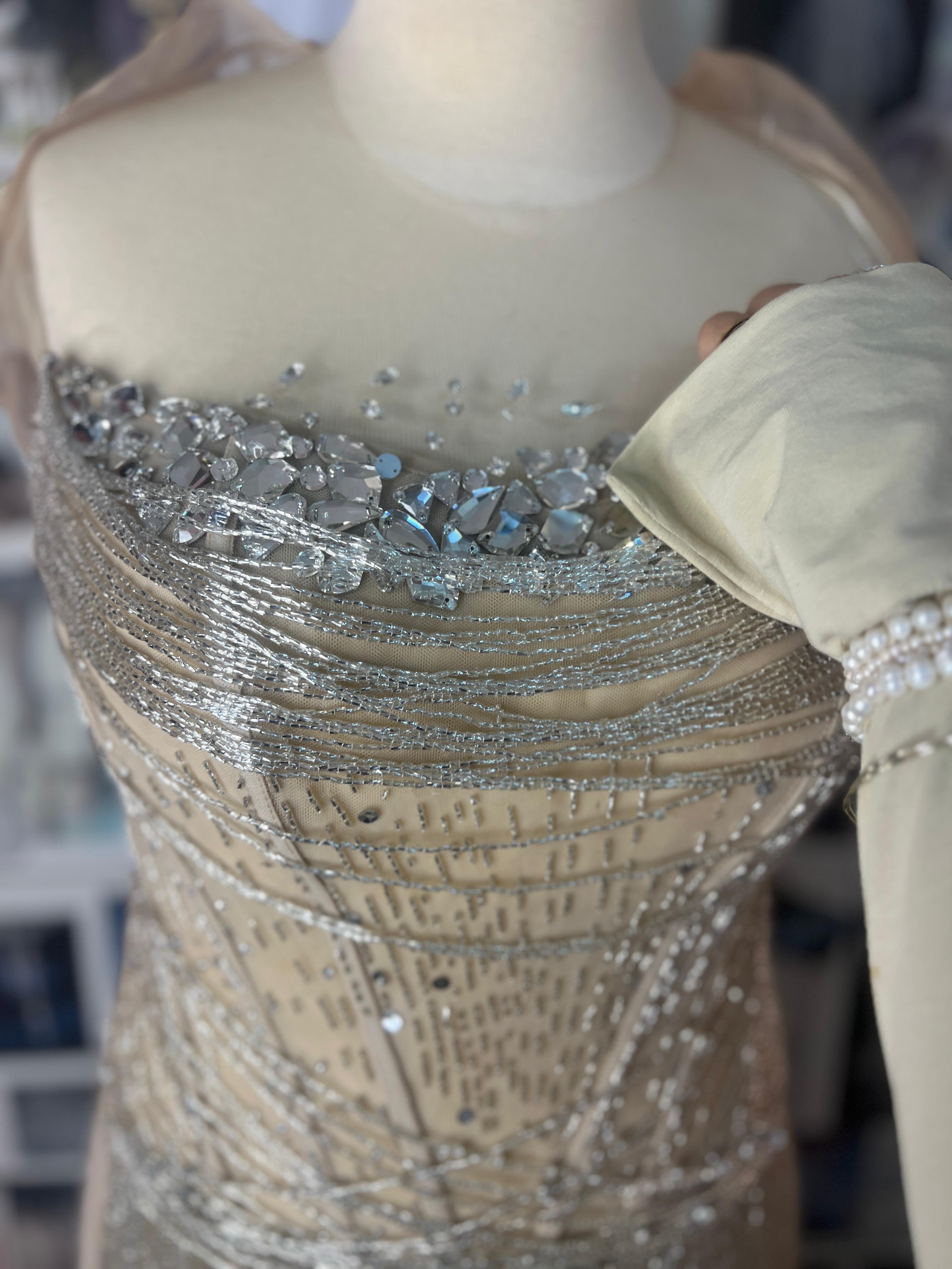 Custom Made Silver Dress