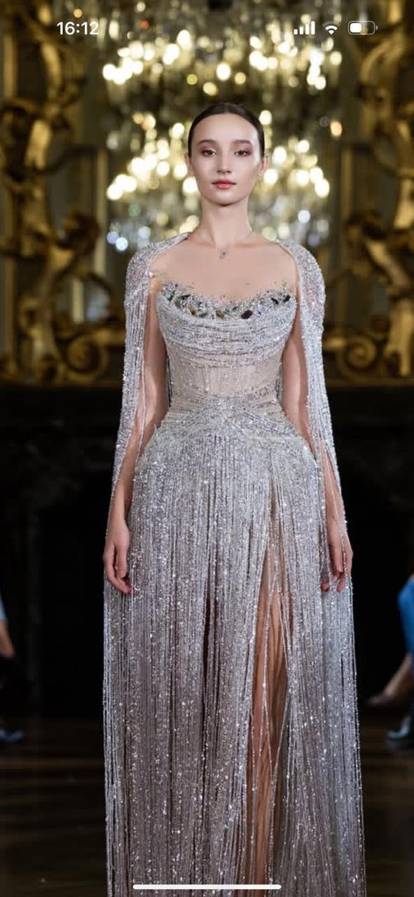 Custom Made Silver Dress