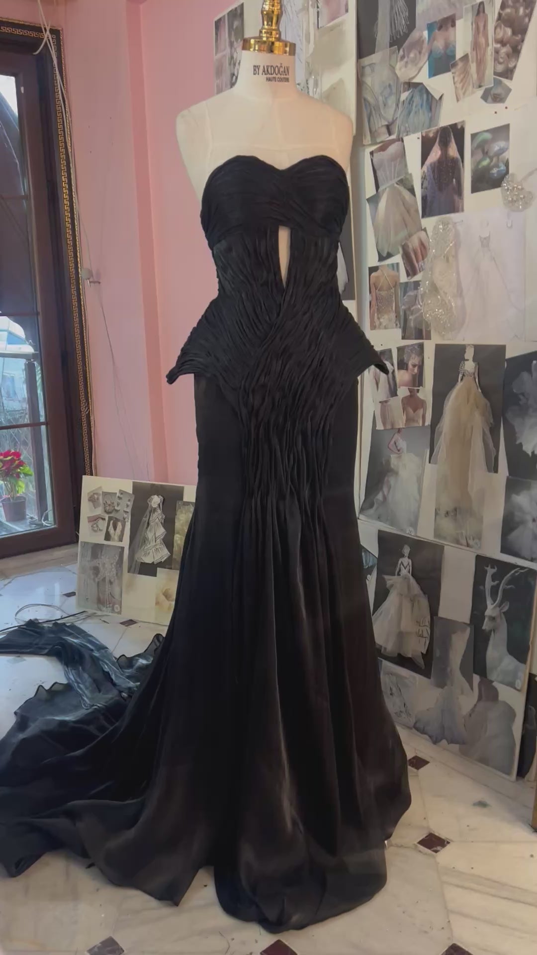 Custom Made Black Swan Dress