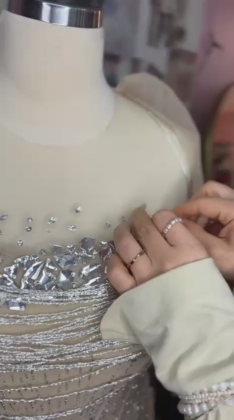 Custom Made Silver Dress